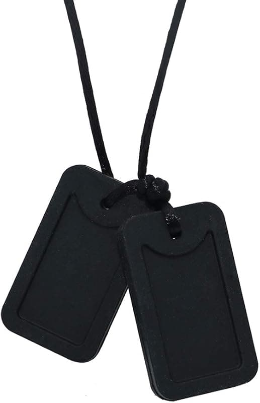 Sensory Chew Necklace Dog Tag Pendant