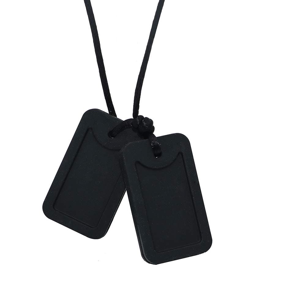 Sensory Chew Necklace Dog Tag Pendant