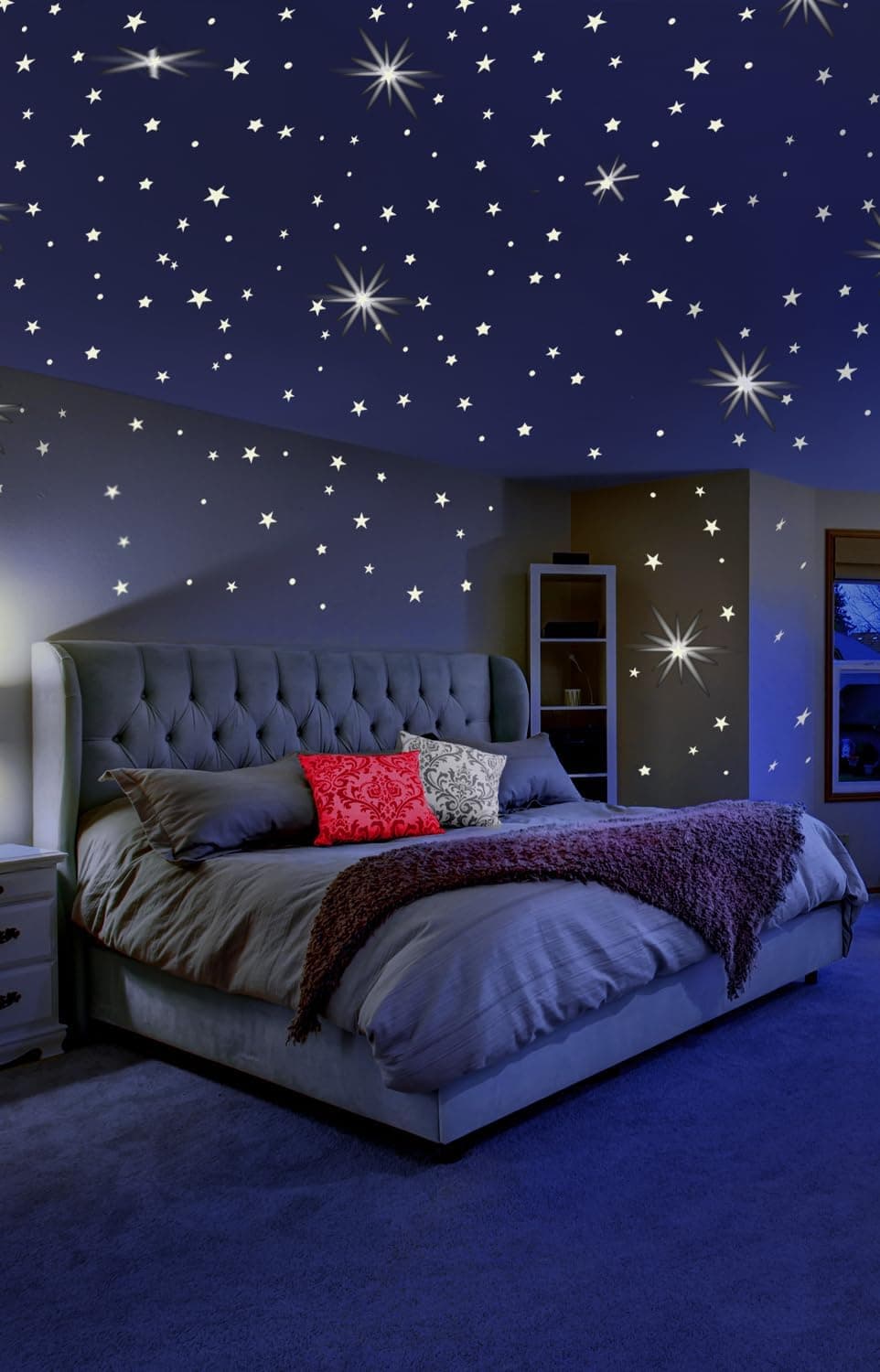 Glow in the Dark Stars & Moon Wall Stickers (200 pcs)