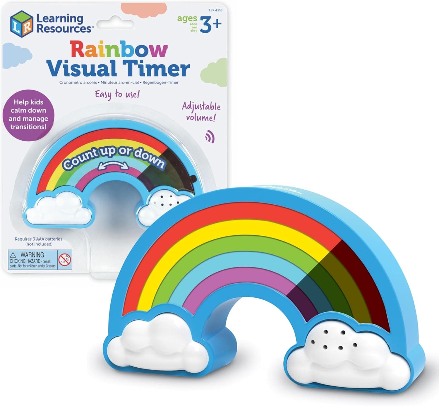 Learning Resources Rainbow Visual Timer with Audio