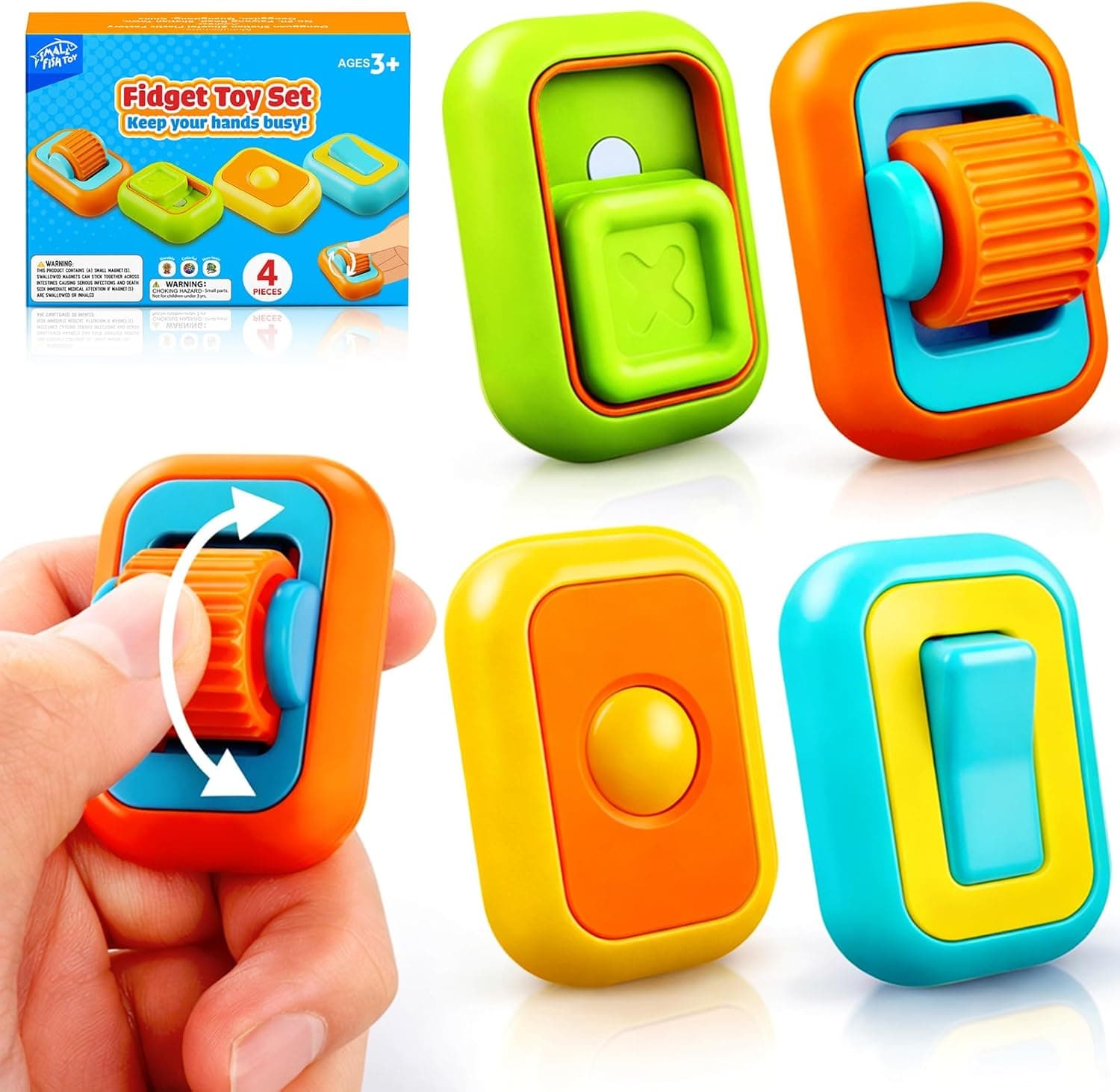 Fidget Toys Set (4 Pack Sensory Stress Relief)