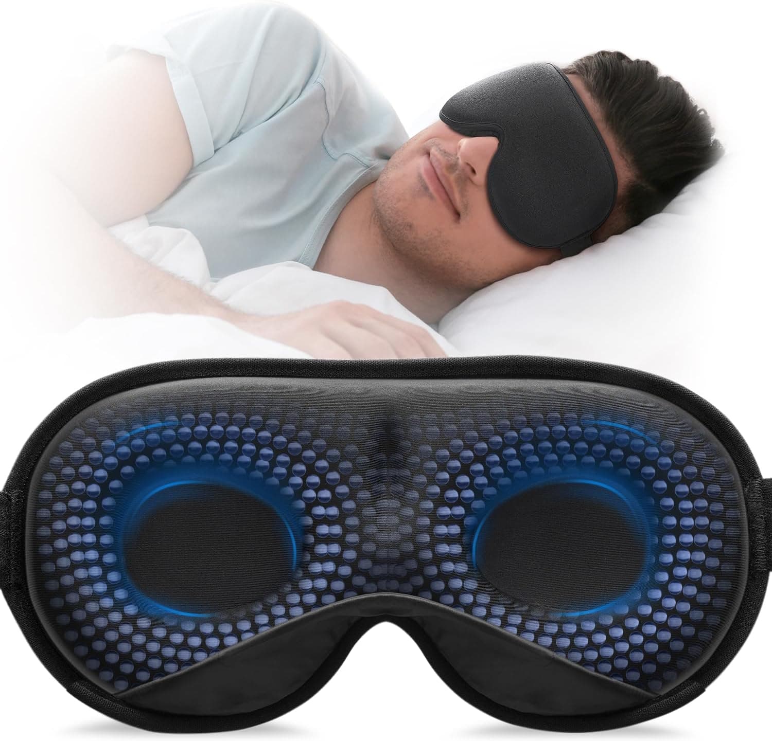 YFONG Weighted Sleep Mask (3D Blocking, 4.2oz)