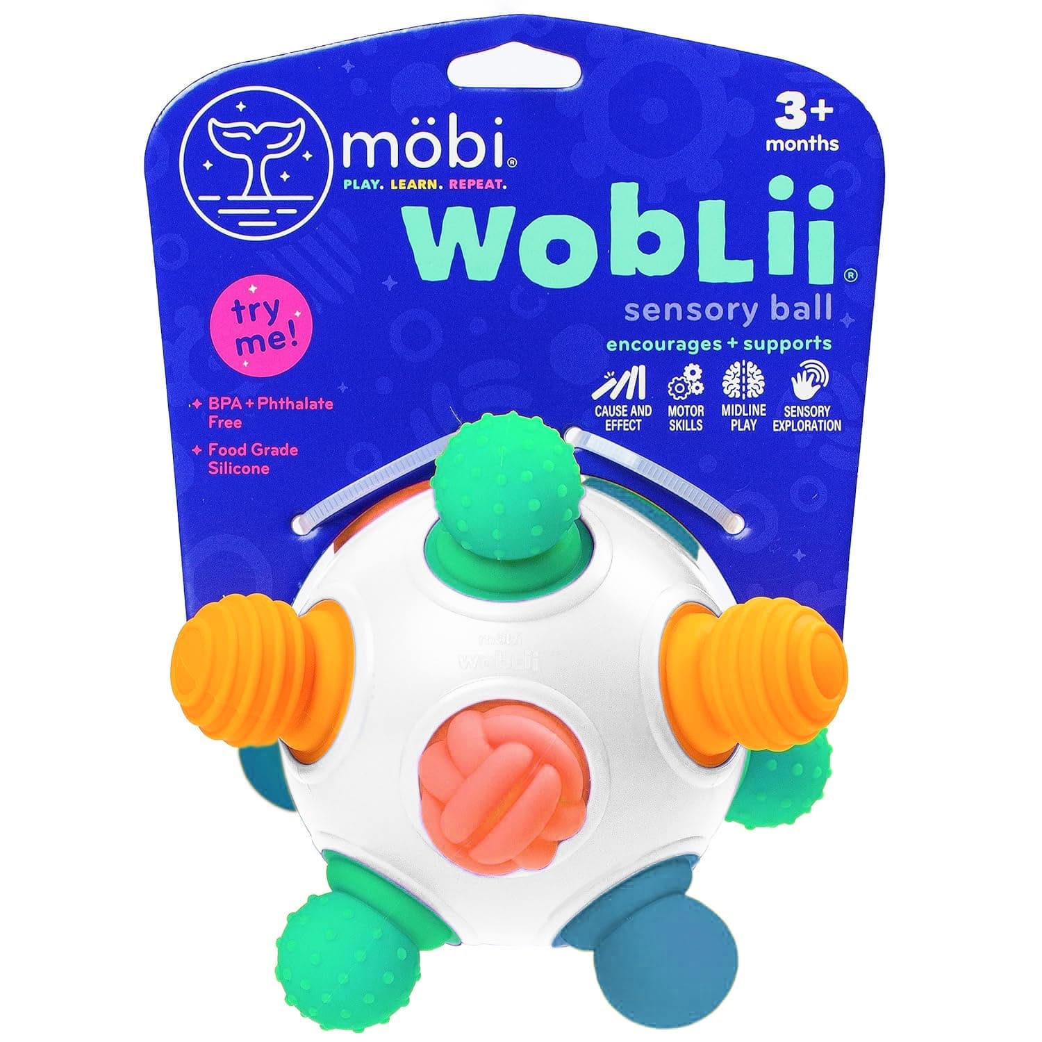 Mobi Woblii Platinum Sensory Teether Toy