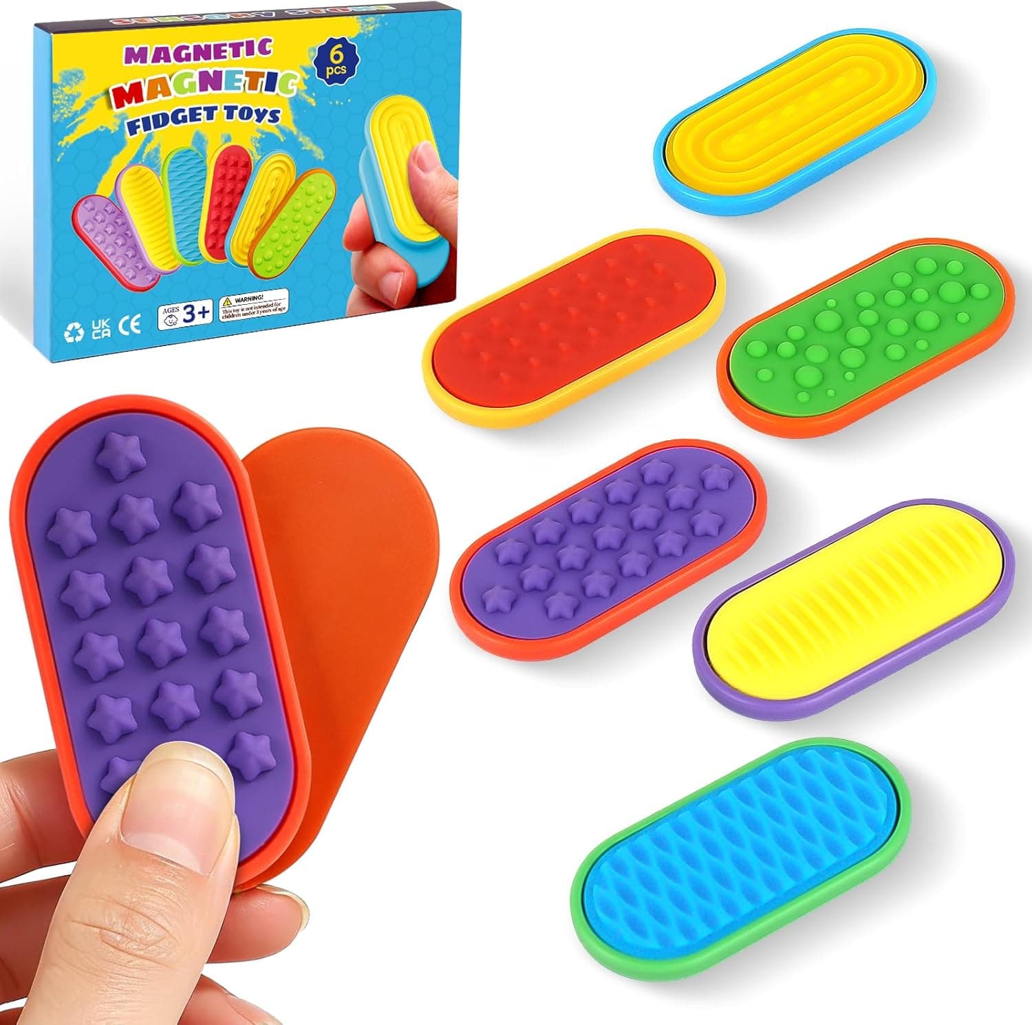 Textured Sensory Fidget Cube for Kids & Adults